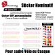 Sticker nominatif Vélo et Casque Oblique personnalisable