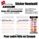 Sticker nominatif Vélo et Casque Oblique personnalisable