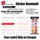 Sticker nominatif Vélo et Casque Oblique personnalisable