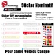 Sticker nominatif Vélo et Casque Oblique personnalisable