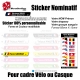 Sticker nominatif Vélo et Casque Oblique personnalisable