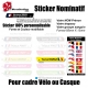 Sticker nominatif Vélo et Casque Oblique personnalisable