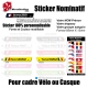 Sticker nominatif Vélo et Casque Oblique personnalisable