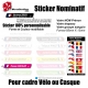 Sticker nominatif Vélo et Casque Oblique personnalisable