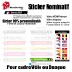 Sticker nominatif Vélo et Casque Oblique personnalisable