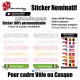 Sticker nominatif Vélo et Casque Oblique personnalisable