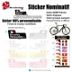 Sticker nom Vélo cadre et selle personnalisable