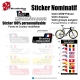 Sticker nom Vélo cadre et selle personnalisable