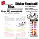 Sticker nom Vélo cadre et selle personnalisable