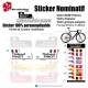 Sticker nom Vélo cadre et selle personnalisable