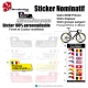 Sticker nom Vélo cadre et selle personnalisable