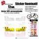 Sticker nom Vélo cadre et selle personnalisable