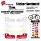 Sticker nom Vélo cadre et selle personnalisable