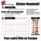 Sticker nominatif Vélo Casque personnalisable