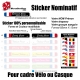 Sticker nominatif Vélo Casque personnalisable