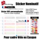 Sticker nominatif Vélo Casque personnalisable