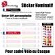 Sticker nominatif Vélo Casque personnalisable