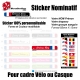 Sticker nominatif Vélo Casque personnalisable