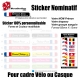 Sticker nominatif Vélo Casque personnalisable
