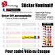 Sticker nominatif Vélo Casque personnalisable