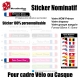 Sticker nominatif Vélo Casque personnalisable