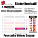 Sticker nominatif Vélo Casque personnalisable