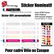 Sticker nominatif Vélo Casque personnalisable