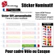 Sticker nominatif Vélo Casque personnalisable