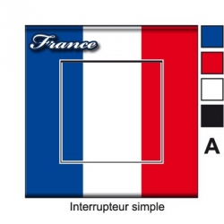 Sticker prise drapeau Français universel