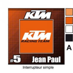 Sticker Prise et Interrupteur électrique moto KTM