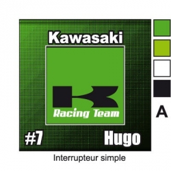 Sticker Prise et Interrupteur électrique Kawasaki moto