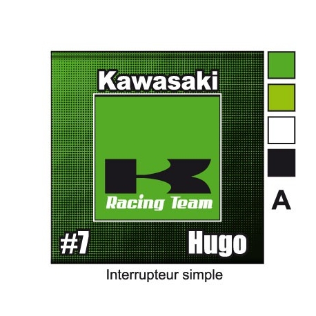 Sticker Prise et Interrupteur électrique Kawasaki moto