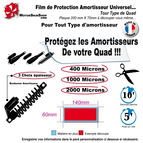 Film de Protection Amortisseur VTT transparent