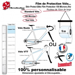 Film de Protection vélo unitaire 10cm de large bande économique