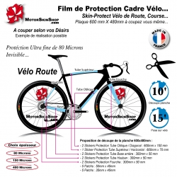Film de Protection Cadre Vélo Route Invisible