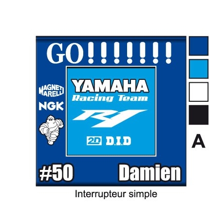 Sticker Prise et Interrupteur électrique Moto Sportive Yamaha