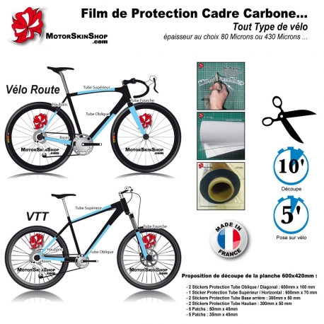 Protection de Cadre de vélo, Protection de Cadre de vélo, Film de