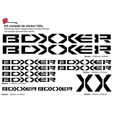 Sticker Boxxer cadre Vélo