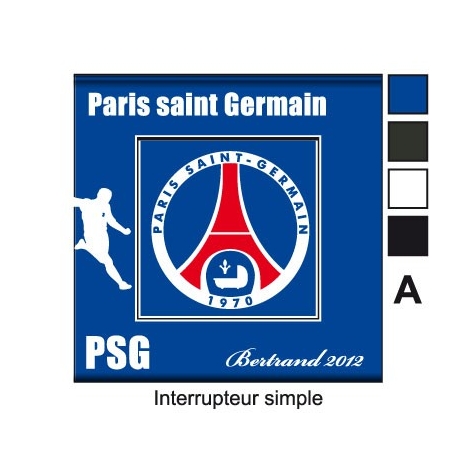 sticker prise PSG paris saint germain interrupteur universel