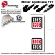 Sticker Amortisseur VTT RockShox Blanc Bonbonne