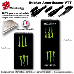 Sticker Amortisseur VTT Monster Energy Noir Bonbonne
