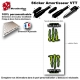 Sticker Amortisseur VTT Monster Energy Blanc Bonbonne