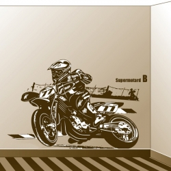 sticker poster Supermotard grand format personnalisable