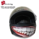 Décoration casque aérographe Sourire sticker